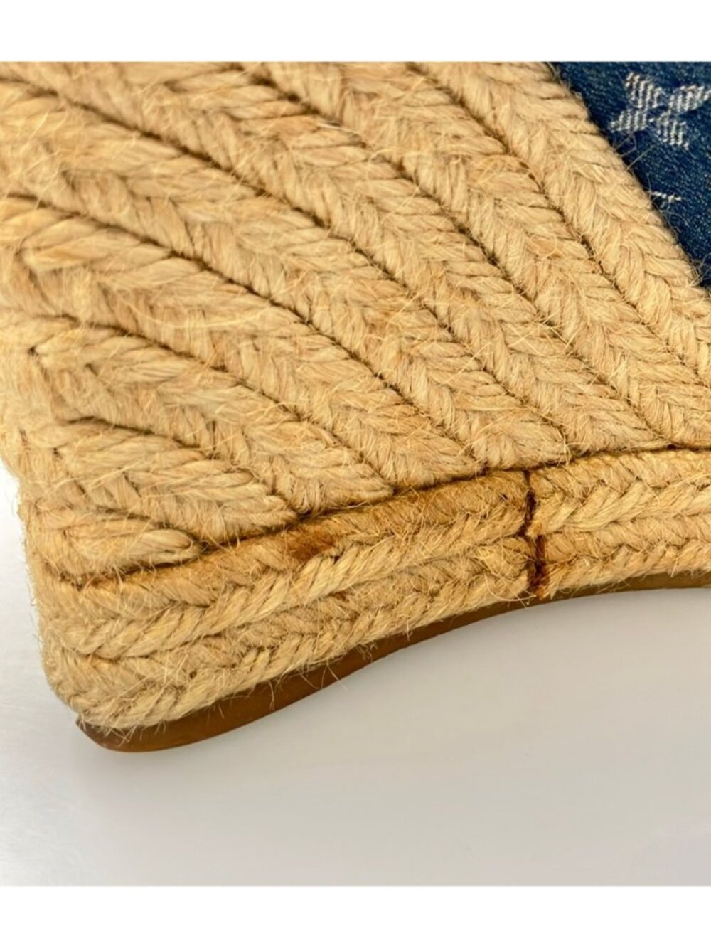 Louis Vuitton Wedge Sandals Espadrilles Denim Monogram - Picture 10 of 10